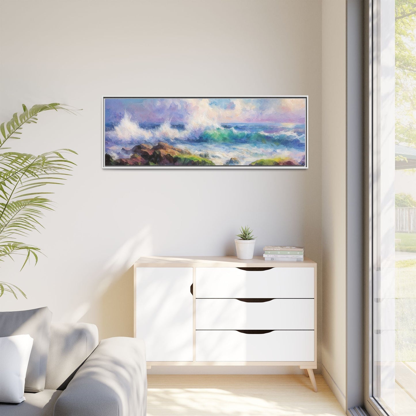 Achill Shoreline wcol wall art showcasing the stunning Irish coastal landscape, printed on high-quality canvas for a timeless and serene addition to your home décor.