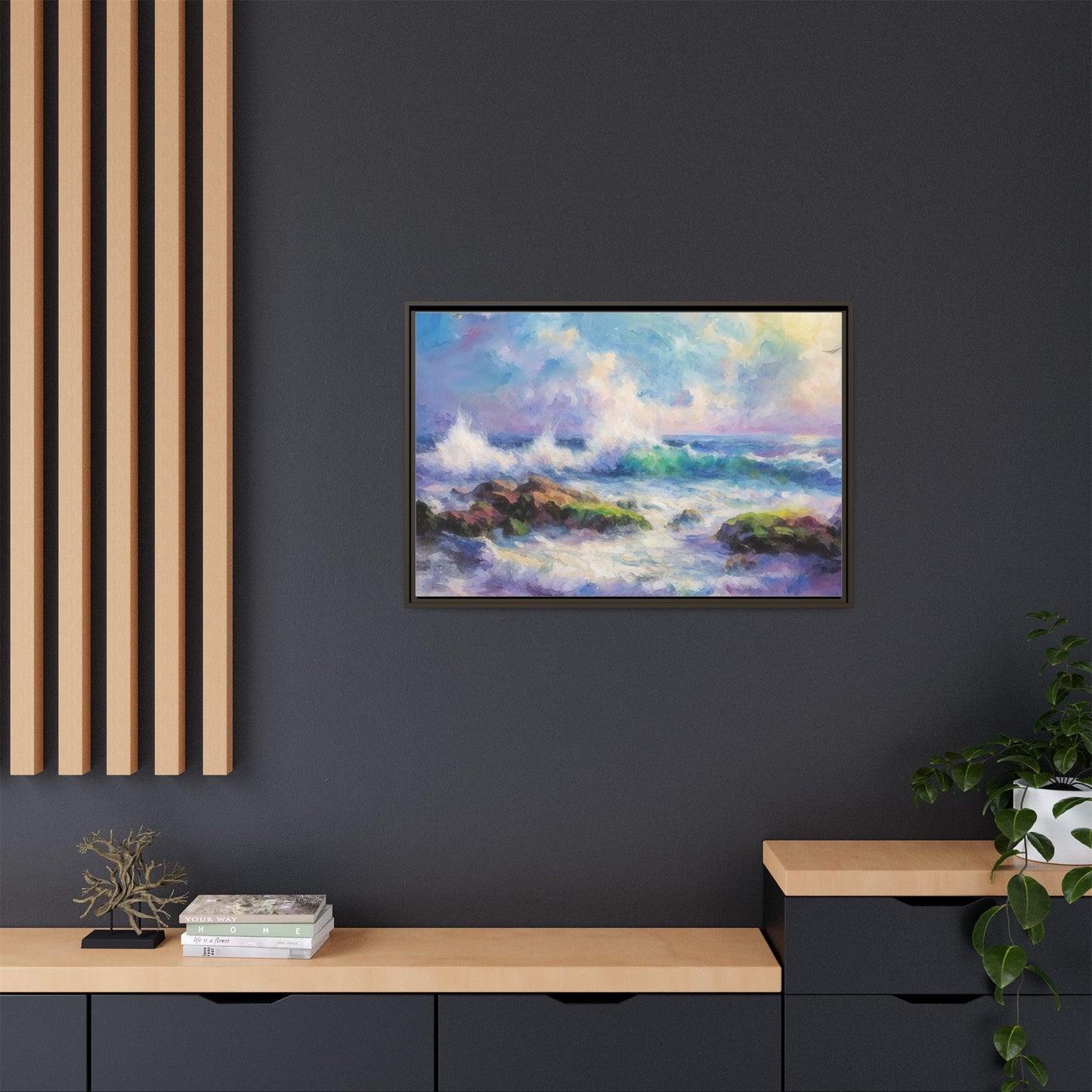 Achill Shoreline wcol wall art showcasing the stunning Irish coastal landscape, printed on high-quality canvas for a timeless and serene addition to your home décor.