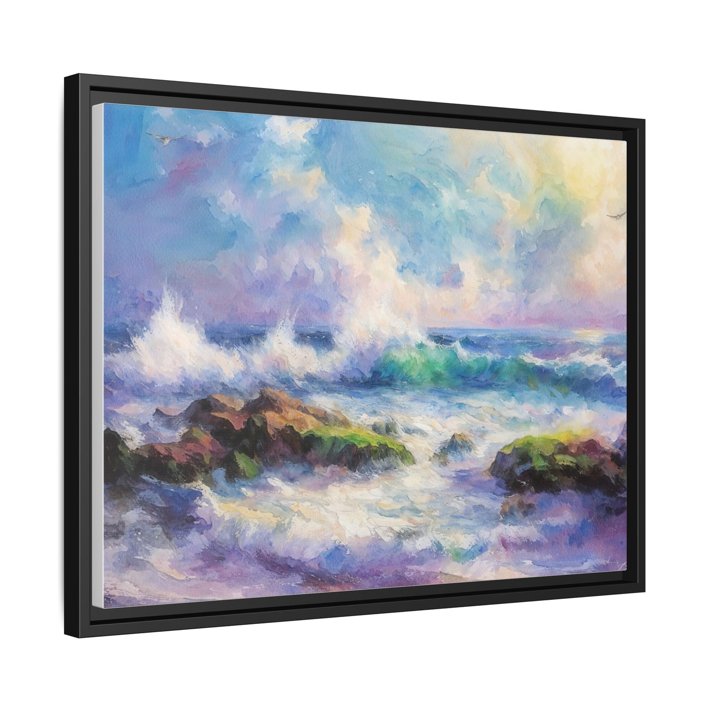 Achill Shoreline wcol wall art showcasing the stunning Irish coastal landscape, printed on high-quality canvas for a timeless and serene addition to your home décor.