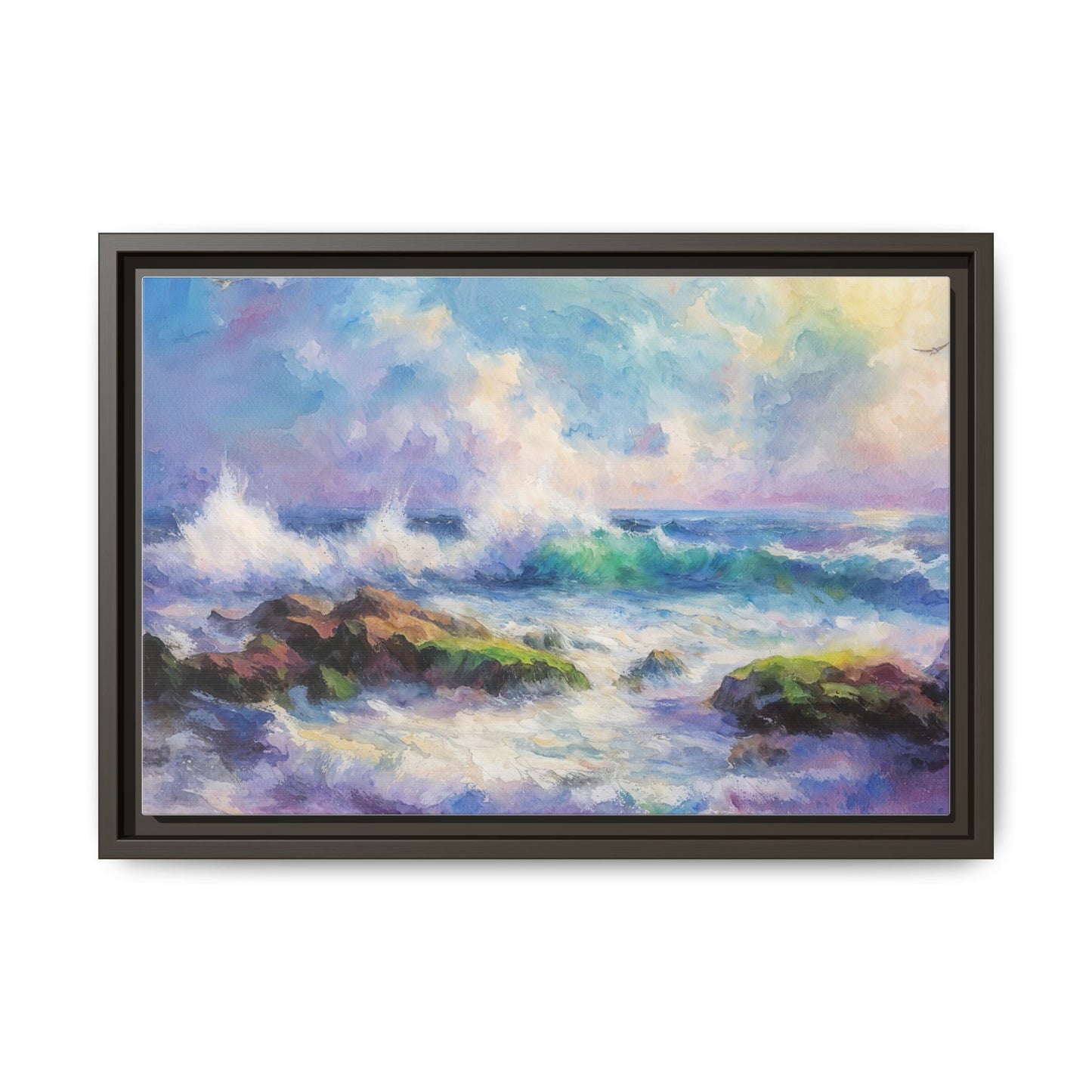 Achill Shoreline wcol wall art showcasing the stunning Irish coastal landscape, printed on high-quality canvas for a timeless and serene addition to your home décor.
