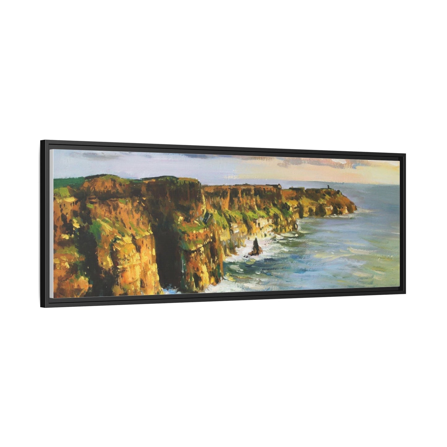 Cliffs of Moher wall art showcasing the dramatic Irish coastline, printed on high-quality canvas to bring natural beauty into your home décor.