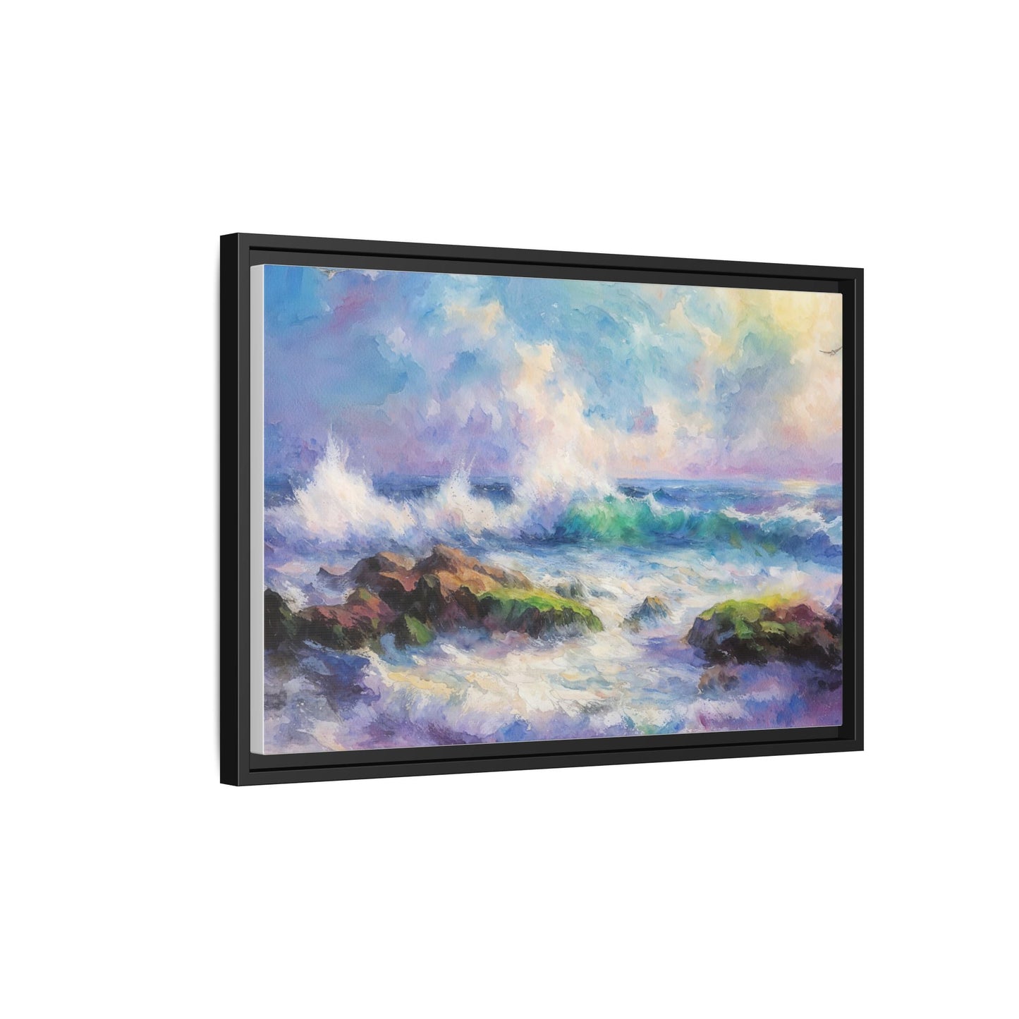 Achill Shoreline wcol wall art showcasing the stunning Irish coastal landscape, printed on high-quality canvas for a timeless and serene addition to your home décor.