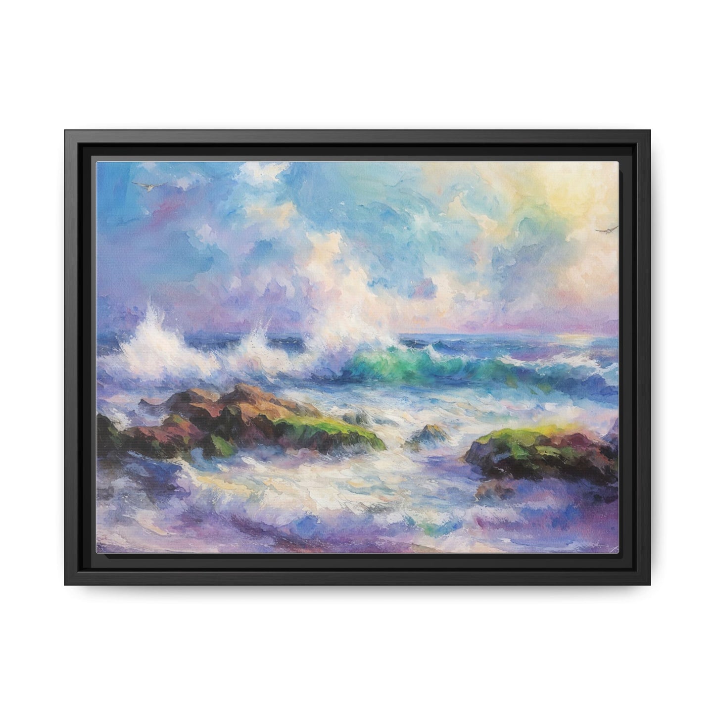Achill Shoreline wcol wall art showcasing the stunning Irish coastal landscape, printed on high-quality canvas for a timeless and serene addition to your home décor.
