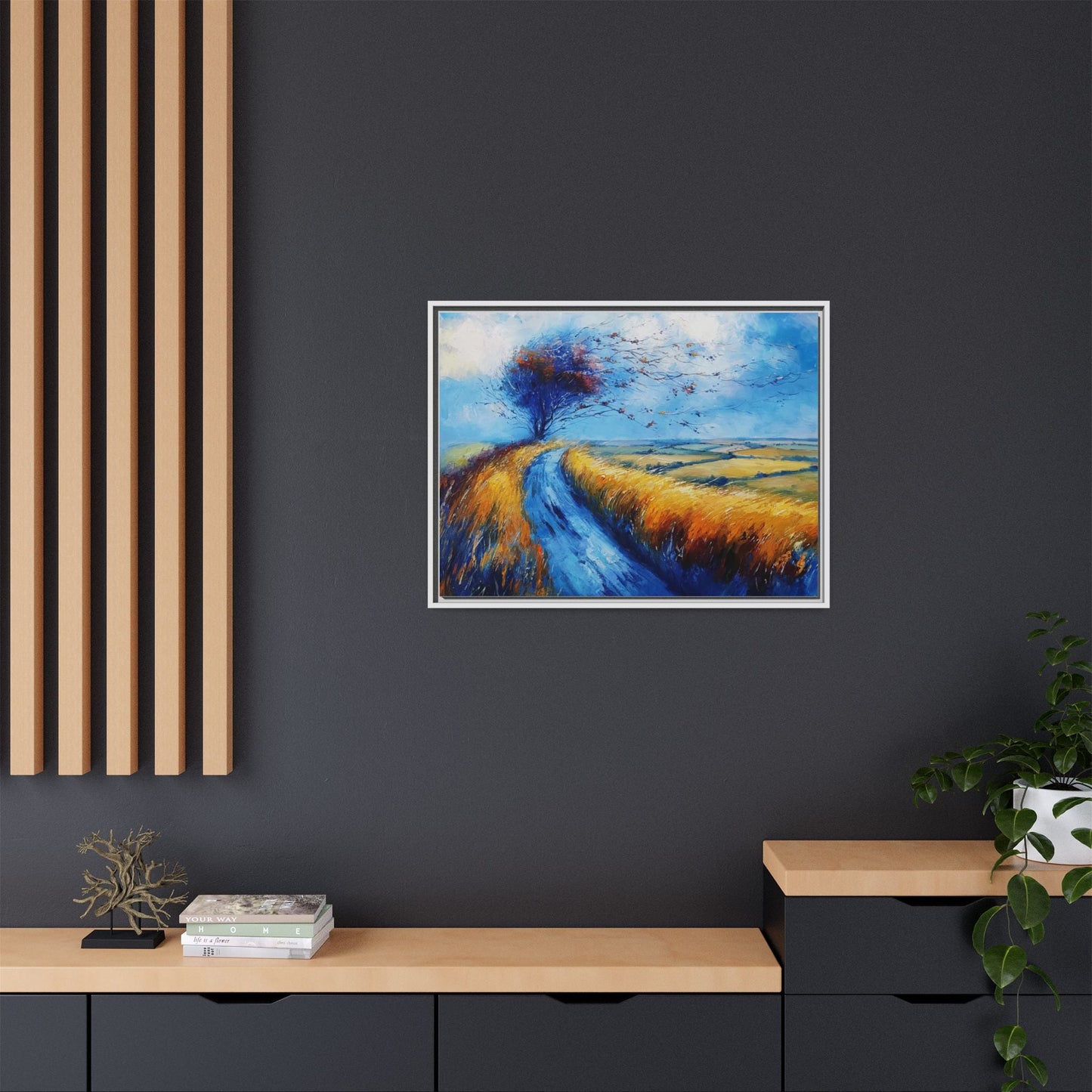Autumn Leaves in Premium Pinewood Frame and Timeless Home Décor
