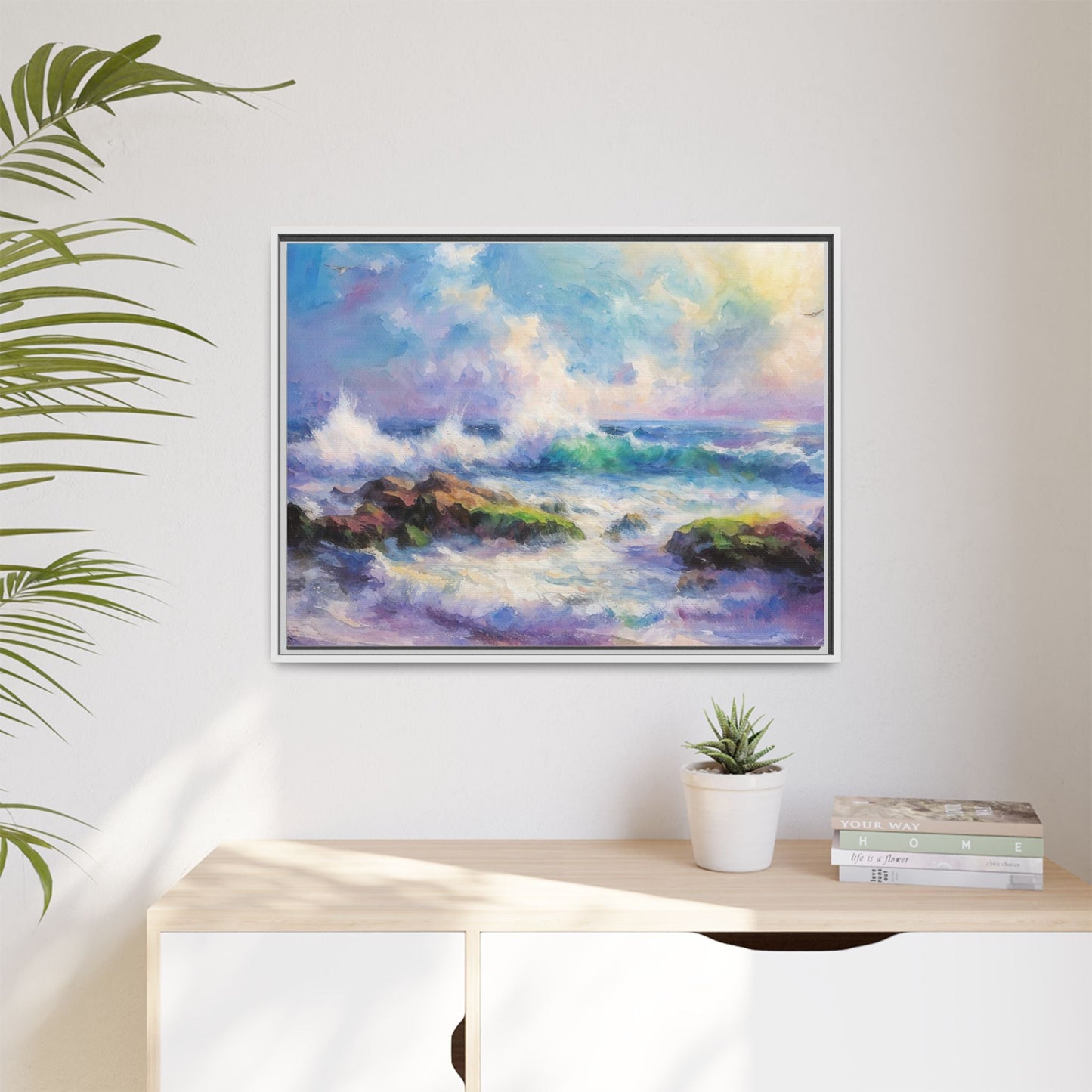 Achill Shoreline wcol wall art showcasing the stunning Irish coastal landscape, printed on high-quality canvas for a timeless and serene addition to your home décor.