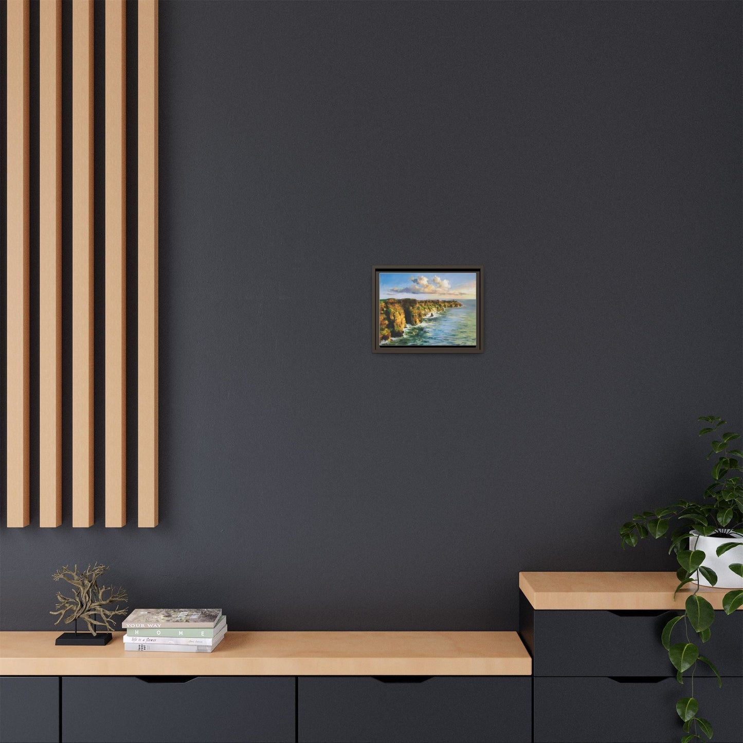 Cliffs of Moher wall art showcasing the dramatic Irish coastline, printed on high-quality canvas to bring natural beauty into your home décor.