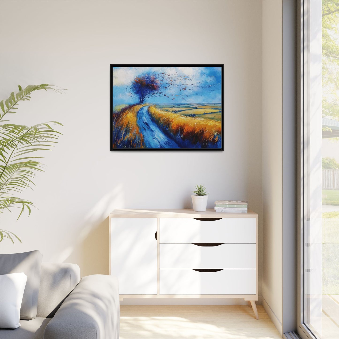 Autumn Leaves in Premium Pinewood Frame and Timeless Home Décor