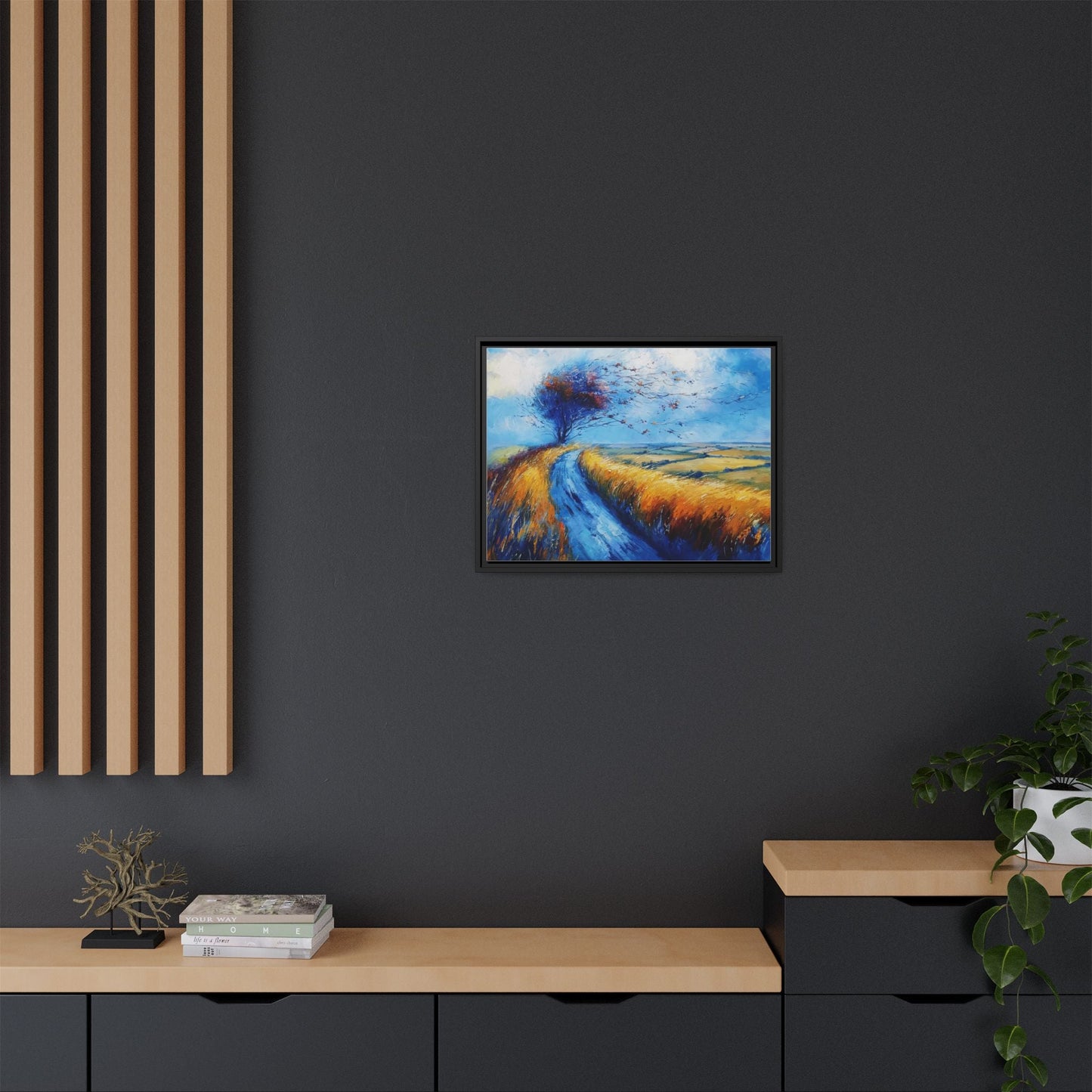 Autumn Leaves in Premium Pinewood Frame and Timeless Home Décor