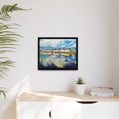 Galway Reflections wall art featuring serene Irish landscapes and water reflections, framed in premium quality wood.