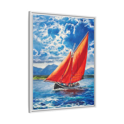 Single Galway Hooker – Premium Pinewood Art Frame for Timeless Décor