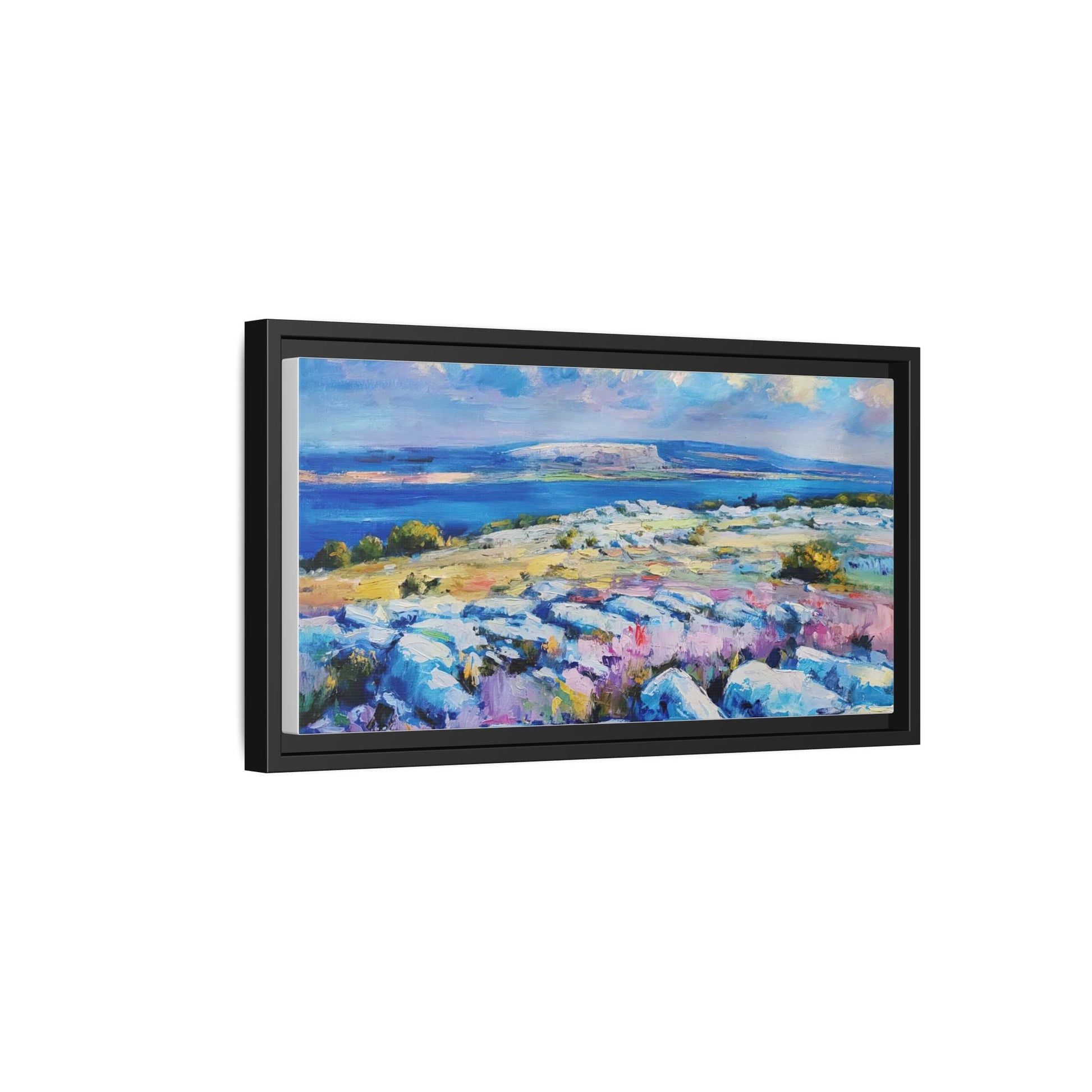 Burren 3 wall art featuring a scenic view of the Burren region in Ireland, printed on high-quality canvas with a premium frame for timeless décor