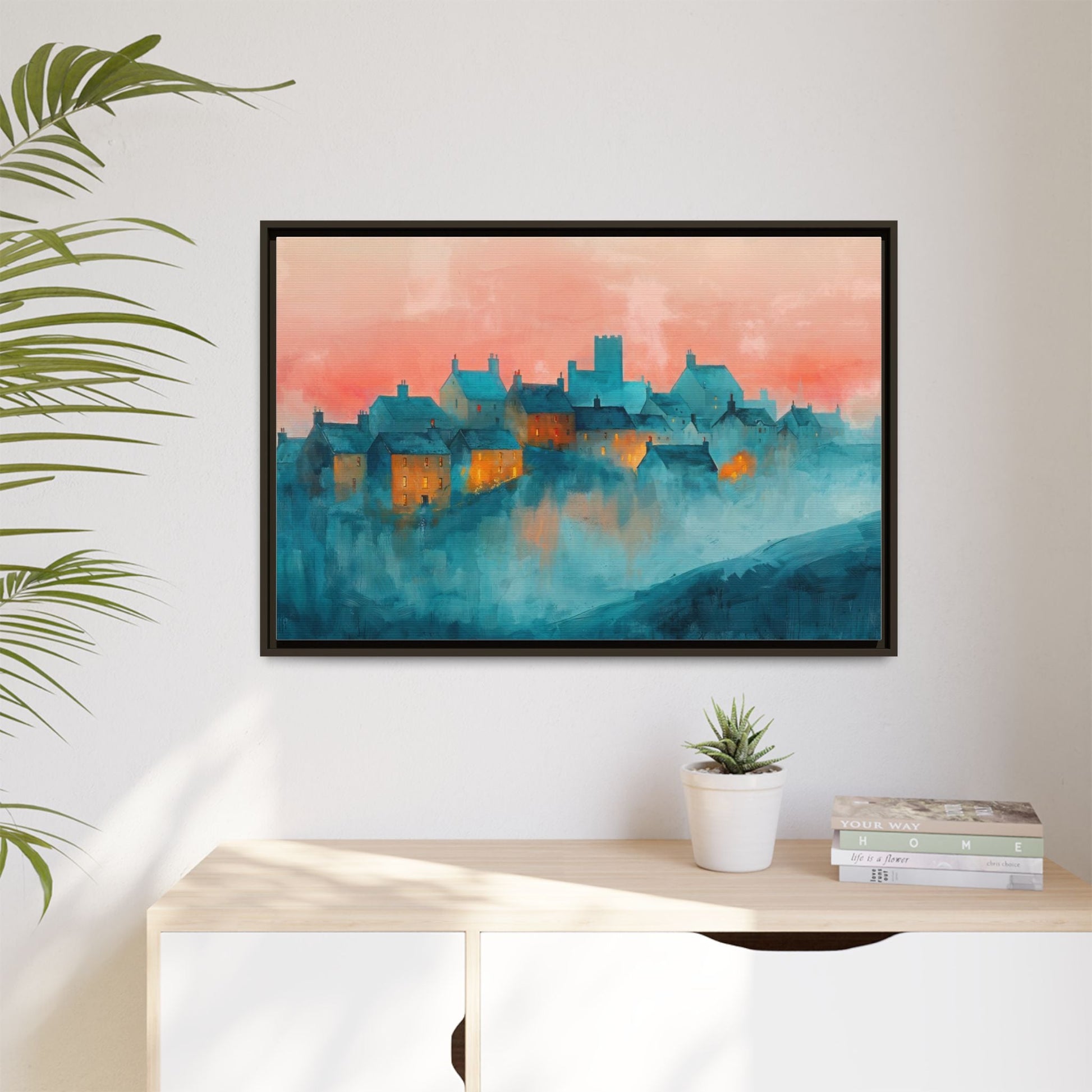 A Castle Town - Beautiful Landscape Canvas Print for all places Décor