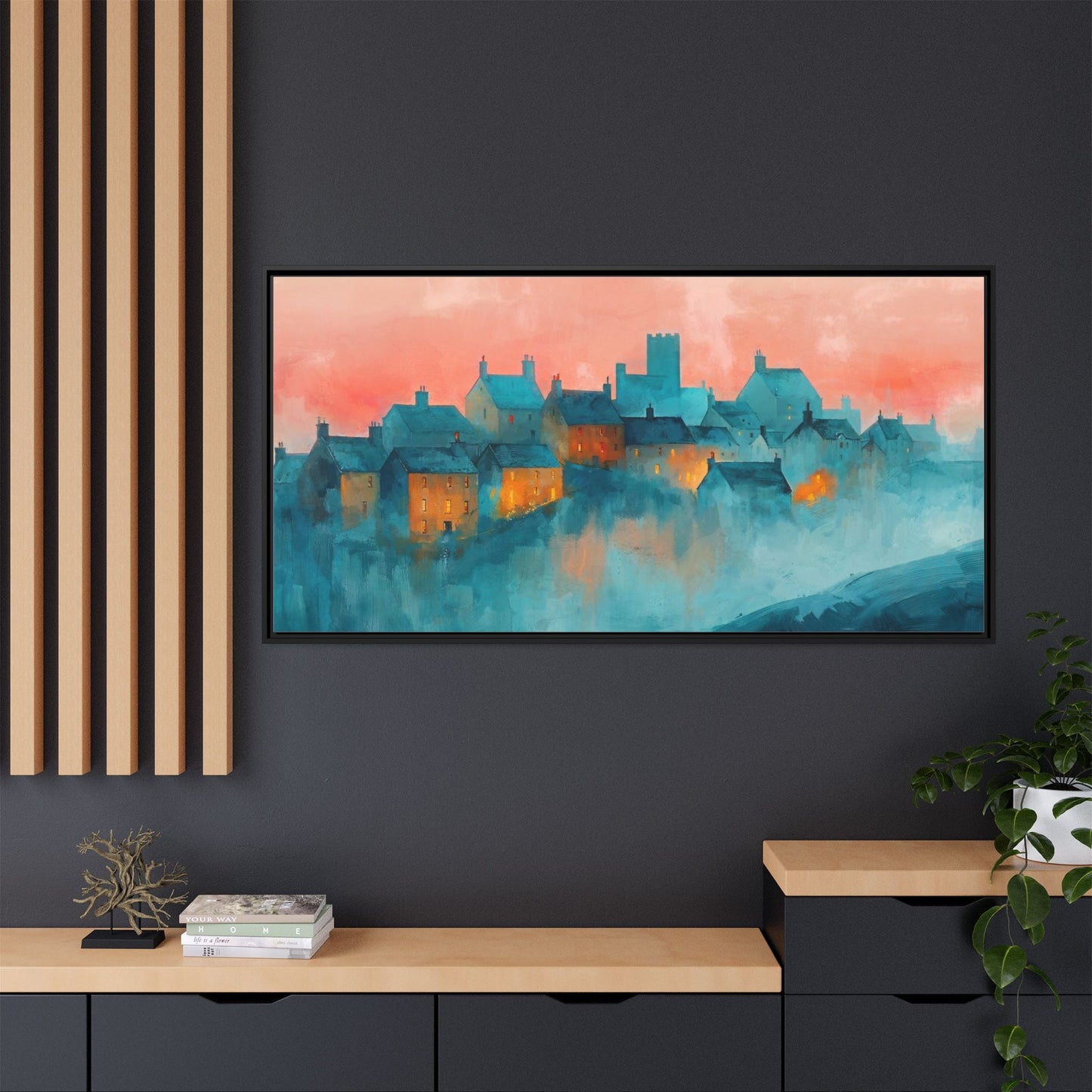 A Castle Town - Beautiful Landscape Canvas Print for all places Décor