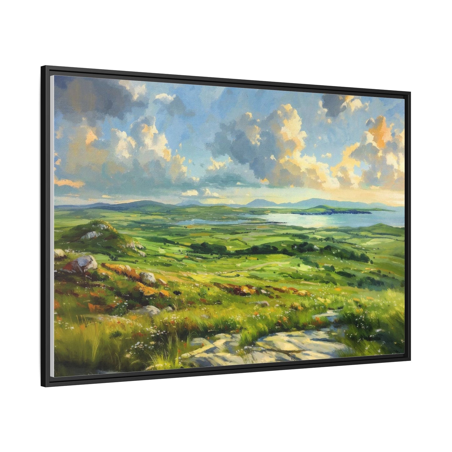 Wild Atlantic Summer Vista Wall Art - Breathtaking Coastal Landscape for Home Décor