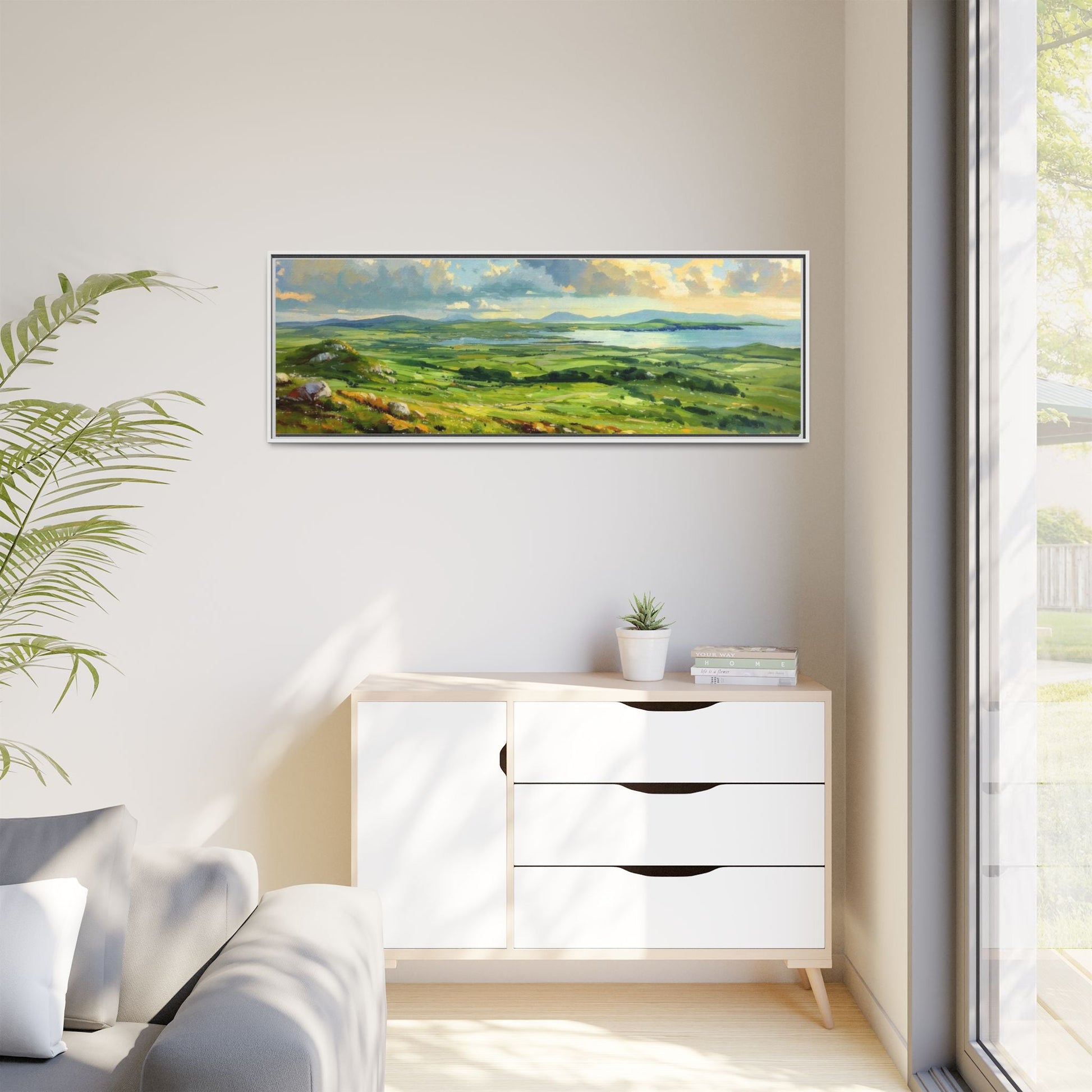 Wild Atlantic Summer Vista Wall Art - Breathtaking Coastal Landscape for Home Décor