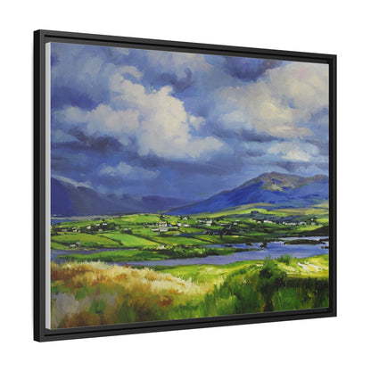 Connemara Fields - Stunning Irish landscape canvas print showcasing the serene beauty of Connemara's fields.