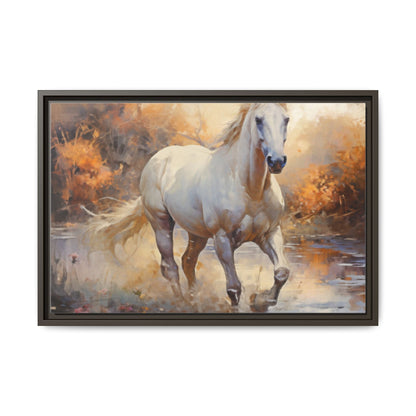 Arabian Horse – Elegant Pinewood Framed Wall Art for Timeless Décor