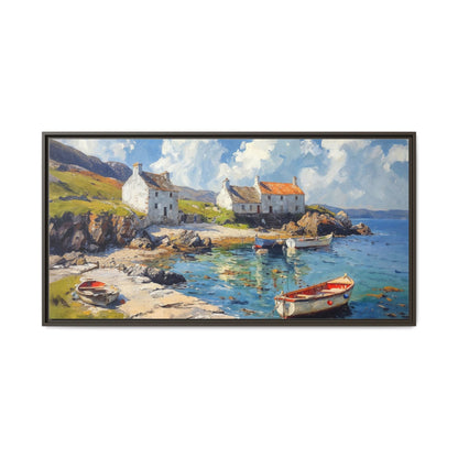 Island Harbour Coastal Landscape - Serene Wall Art Print for Home Décor