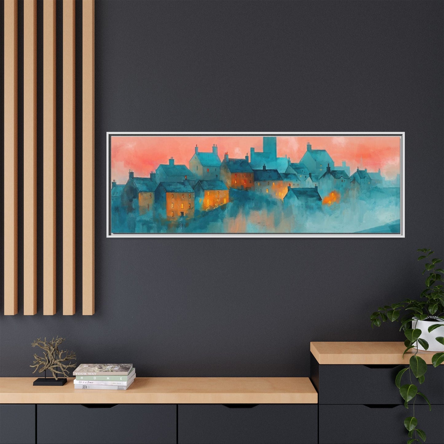 A Castle Town - Beautiful Landscape Canvas Print for all places Décor