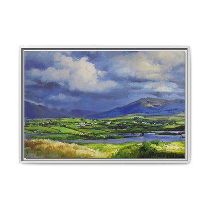 Connemara Fields - Stunning Irish landscape canvas print showcasing the serene beauty of Connemara's fields.