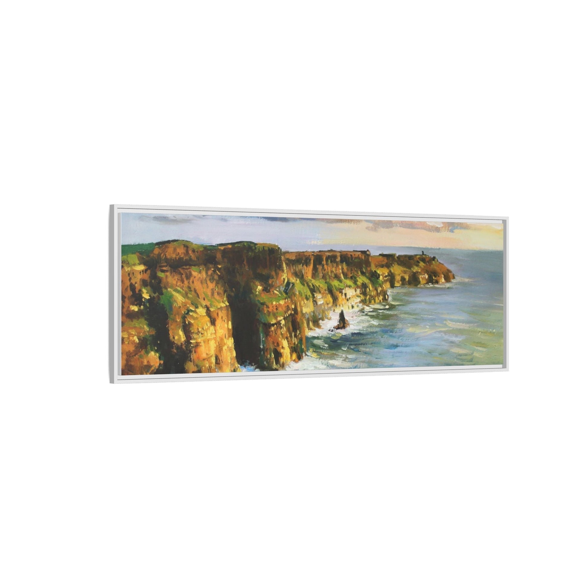 Cliffs of Moher wall art showcasing the dramatic Irish coastline, printed on high-quality canvas to bring natural beauty into your home décor.