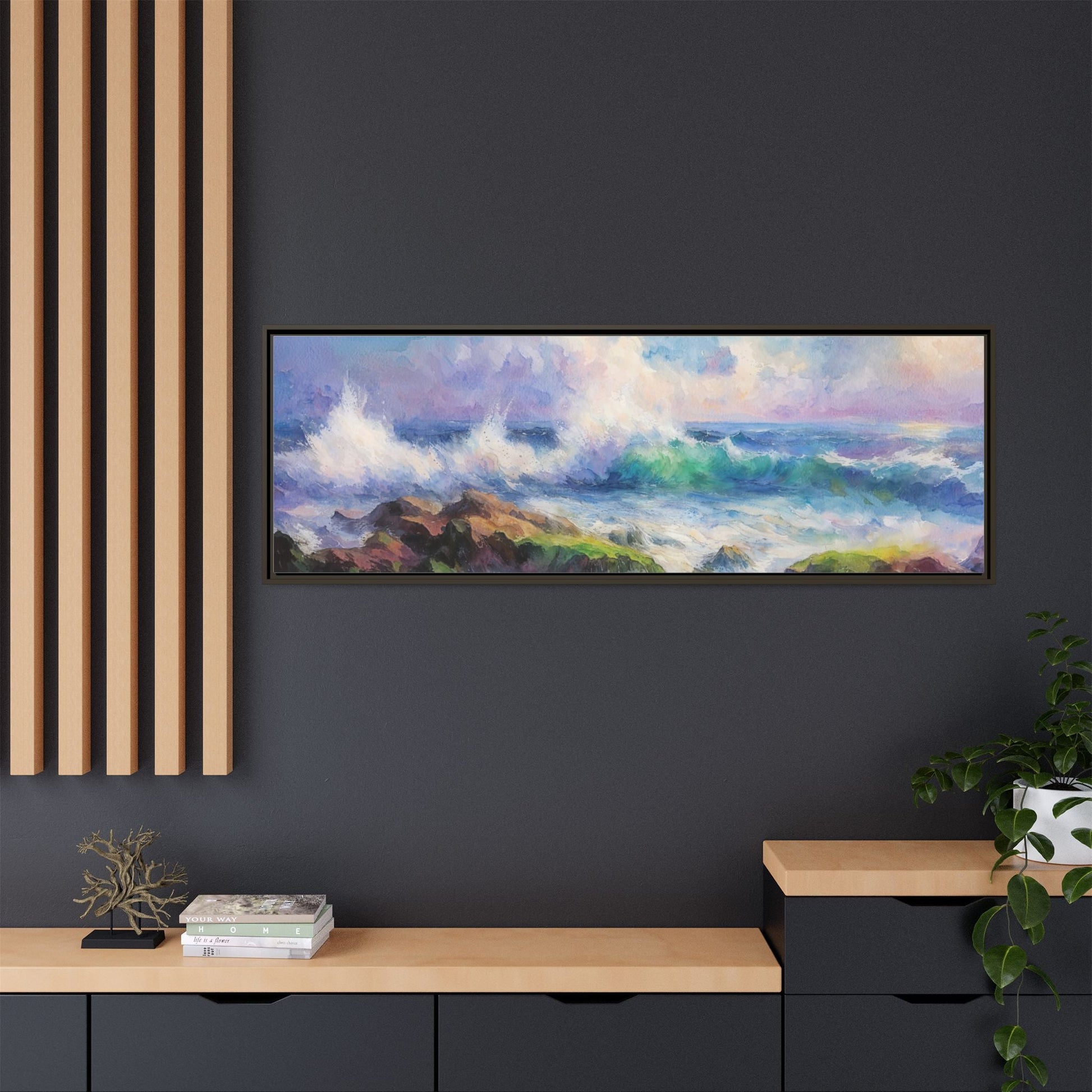 Achill Shoreline wcol wall art showcasing the stunning Irish coastal landscape, printed on high-quality canvas for a timeless and serene addition to your home décor.