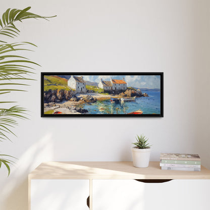 Island Harbour Coastal Landscape - Serene Wall Art Print for Home Décor