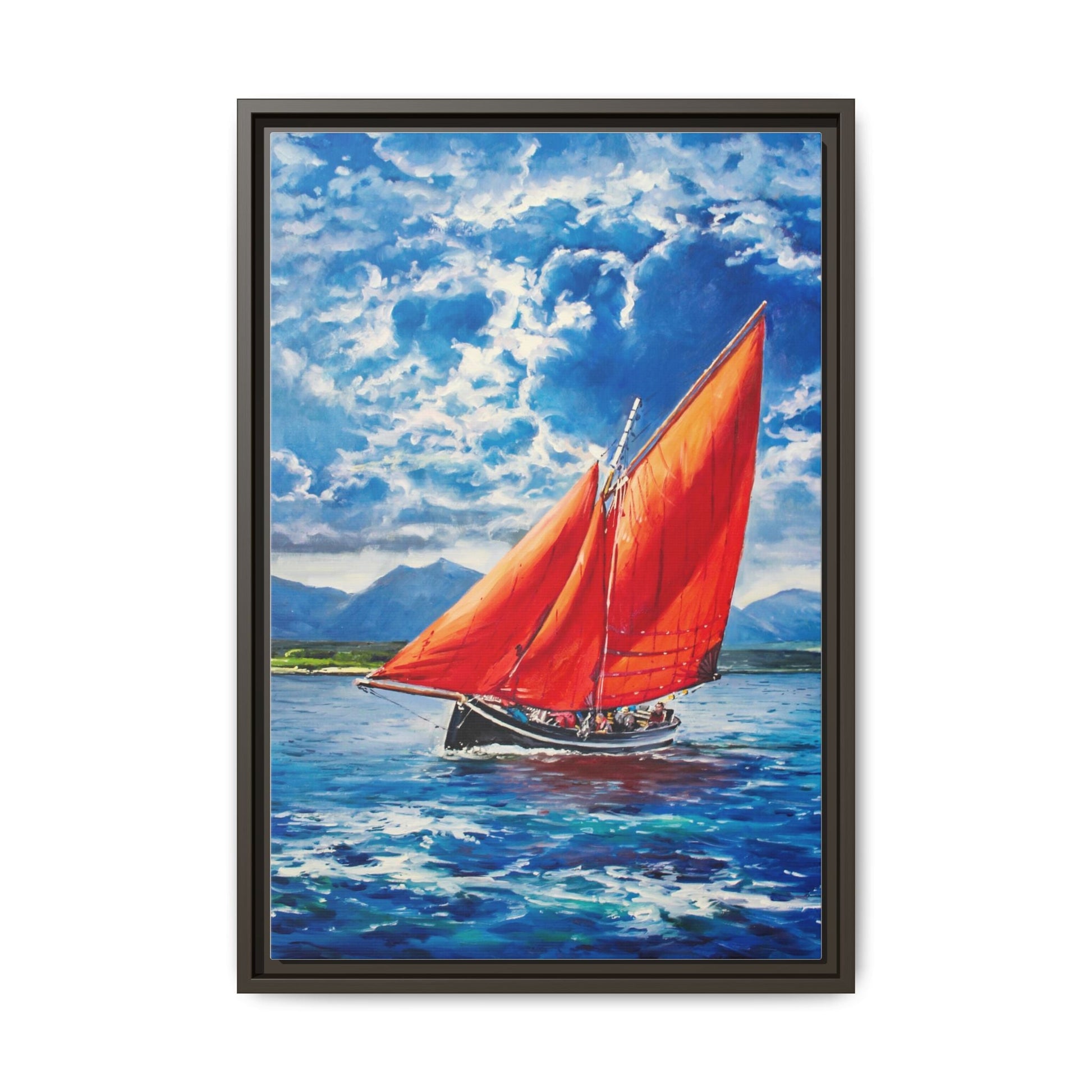 Single Galway Hooker – Premium Pinewood Art Frame for Timeless Décor