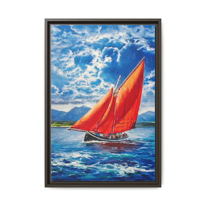 Single Galway Hooker – Premium Pinewood Art Frame for Timeless Décor