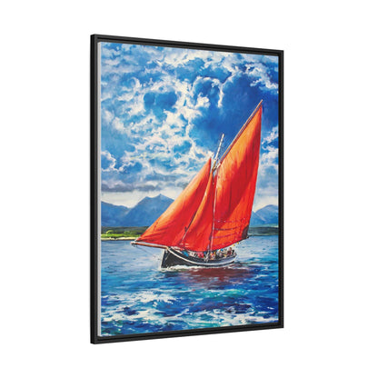 Single Galway Hooker – Premium Pinewood Art Frame for Timeless Décor