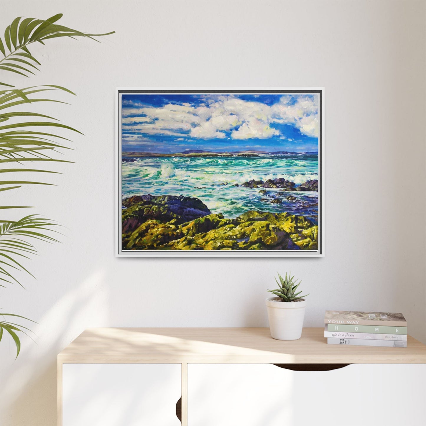 Ballyglass Lighthouse Erris wall art featuring the stunning coastal lighthouse, framed in premium materials for a perfect addition to any living space.