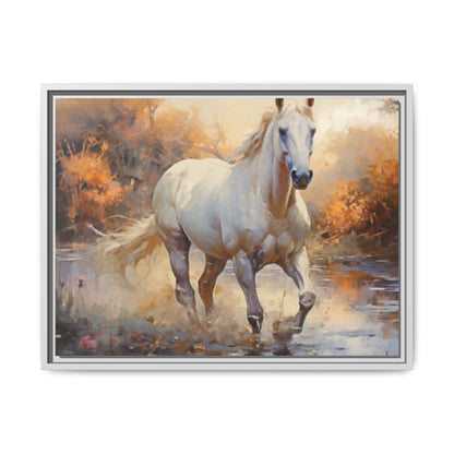 Arabian Horse – Elegant Pinewood Framed Wall Art for Timeless Décor