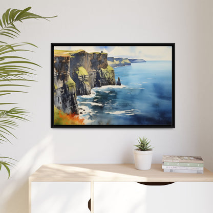 Cliffs of Moher Midday Sun - Beautiful Coastal Landscape Canvas Print