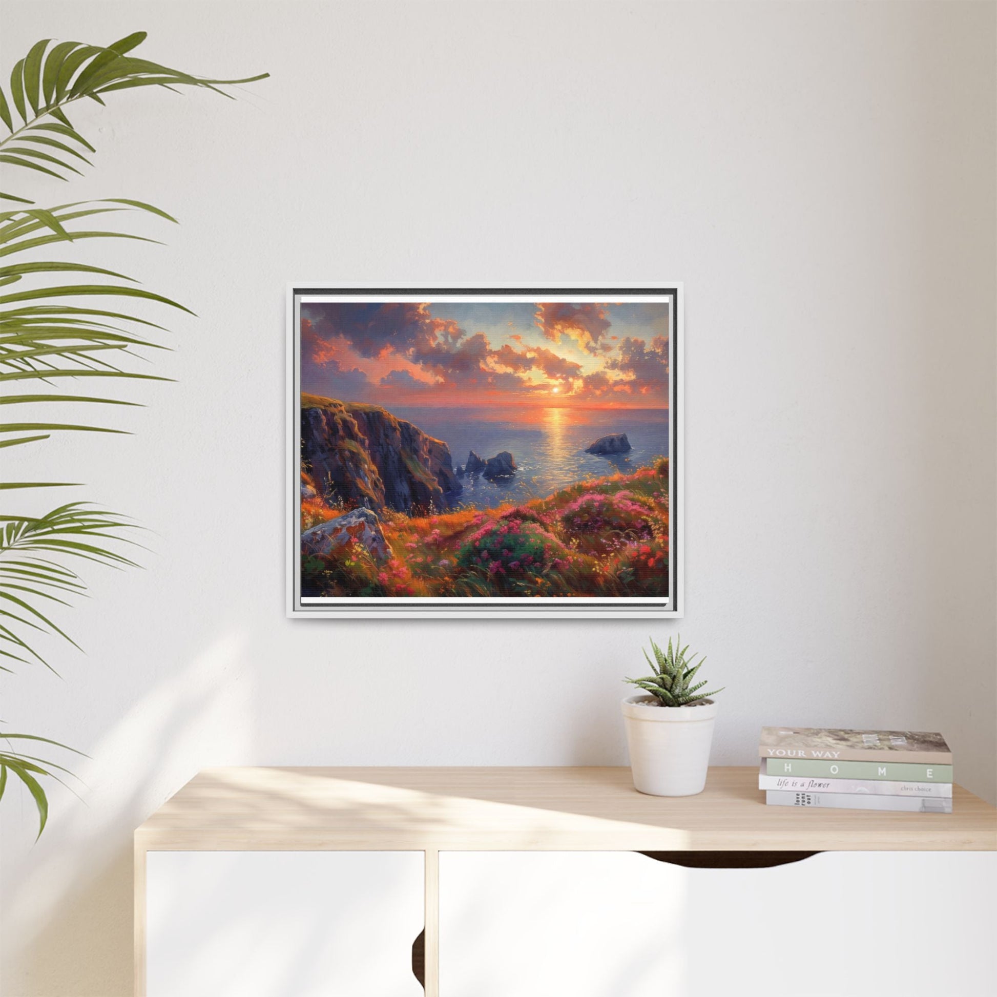 End of The Day wall art featuring a serene sunset landscape, printed on high-quality canvas to bring peaceful beauty and warmth to your home décor.