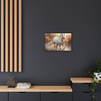 Arabian Horse – Elegant Pinewood Framed Wall Art for Timeless Décor