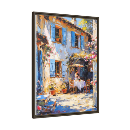 Premium Café Tables Frame with Cotton-Polyester Canvas Print