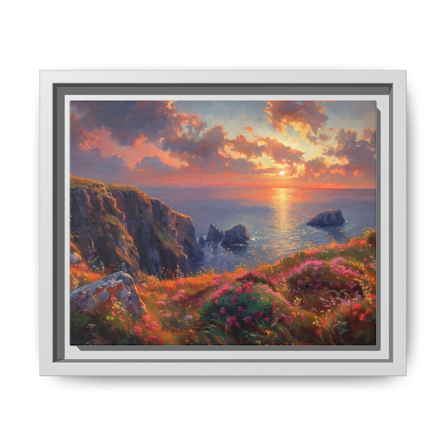 End of The Day wall art featuring a serene sunset landscape, printed on high-quality canvas to bring peaceful beauty and warmth to your home décor.