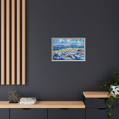 Burren 3 wall art featuring a scenic view of the Burren region in Ireland, printed on high-quality canvas with a premium frame for timeless décor