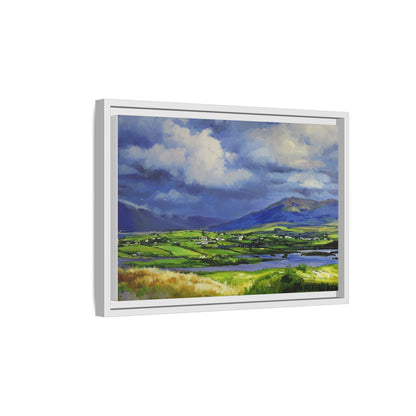 Connemara Fields - Stunning Irish landscape canvas print showcasing the serene beauty of Connemara's fields.