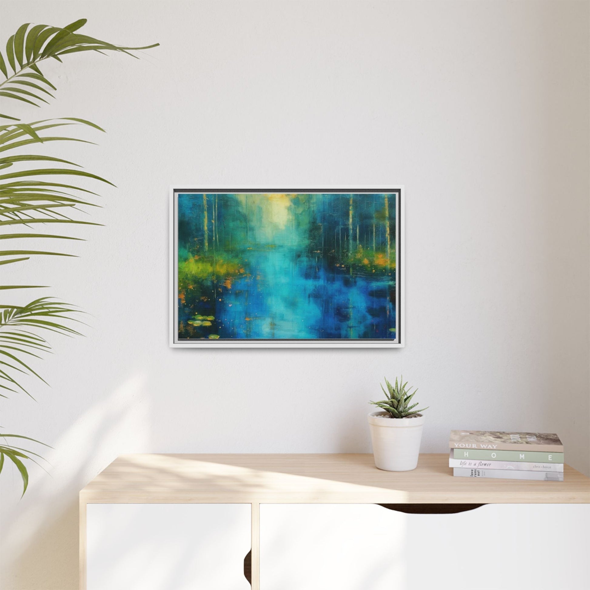 Symphony in Blue - Vibrant Abstract Canvas Print for Stylish Home Décor