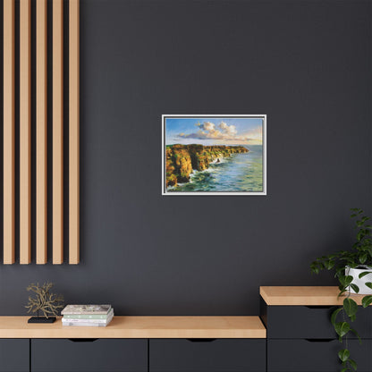 Cliffs of Moher wall art showcasing the dramatic Irish coastline, printed on high-quality canvas to bring natural beauty into your home décor.