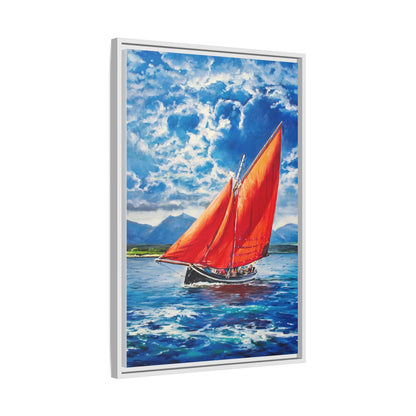 Single Galway Hooker – Premium Pinewood Art Frame for Timeless Décor