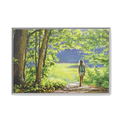 INTO THE LIGHT 11 – A captivating artwork featuring a luminous scene that evokes a sense of depth, movement, and serenity, framed in premium pinewood for timeless décor.