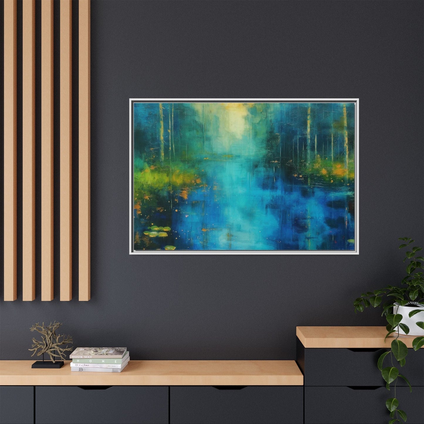 Symphony in Blue - Vibrant Abstract Canvas Print for Stylish Home Décor