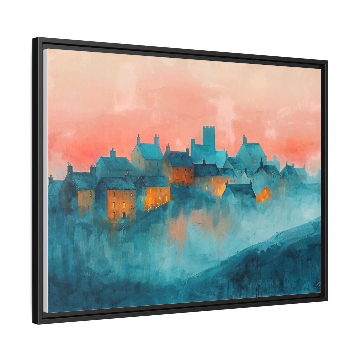 A Castle Town - Beautiful Landscape Canvas Print for Home Décor