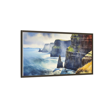 Watercolour of Cliffs of Moher – Beautiful Coastal Landscape Canvas Print