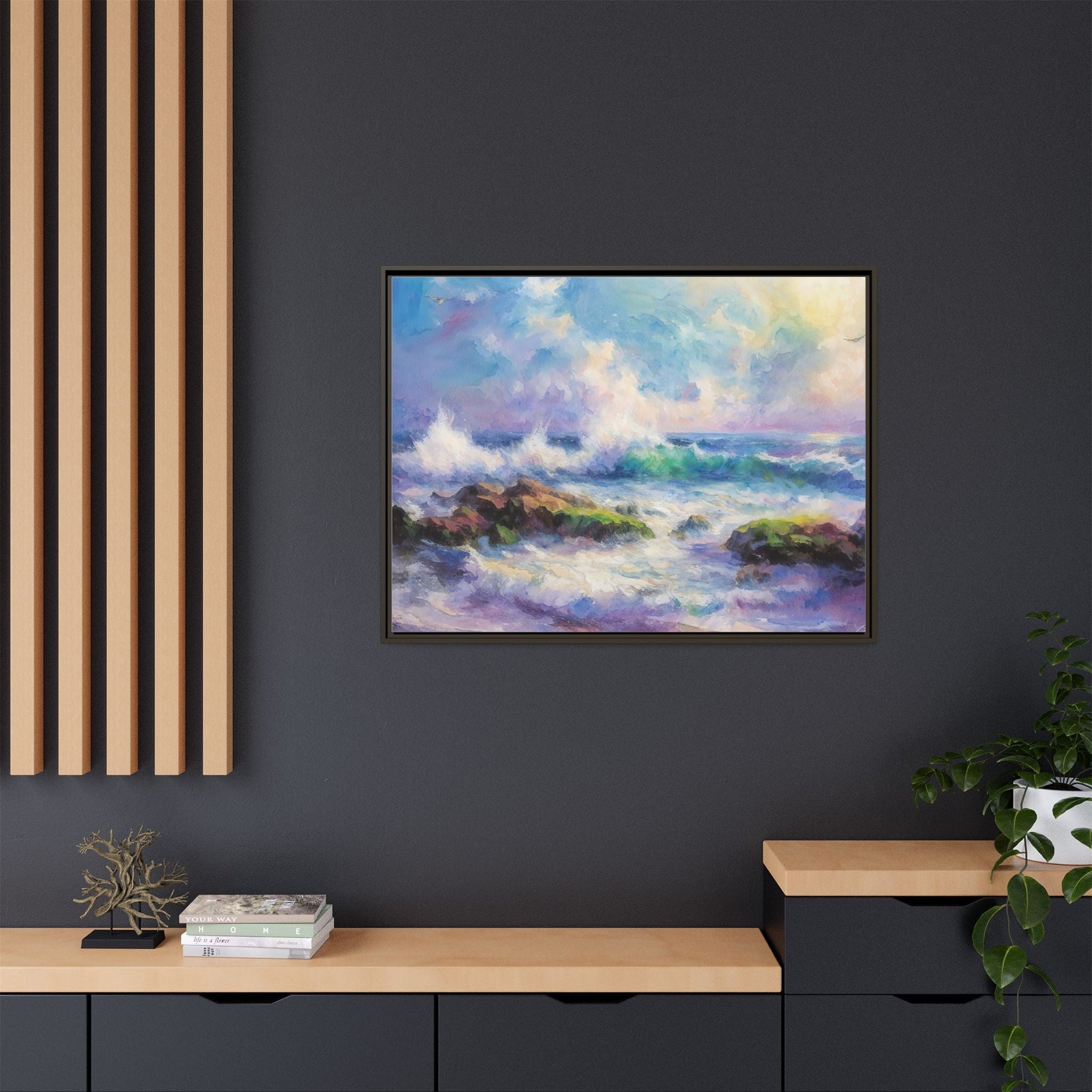 Achill Shoreline wcol wall art showcasing the stunning Irish coastal landscape, printed on high-quality canvas for a timeless and serene addition to your home décor.