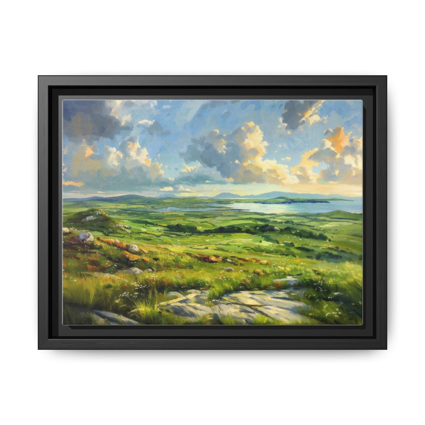 Wild Atlantic Summer Vista Wall Art - Breathtaking Coastal Landscape for Home Décor