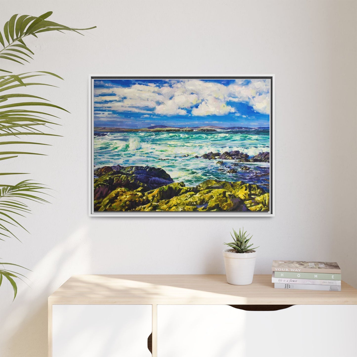 Ballyglass Lighthouse Erris wall art featuring the stunning coastal lighthouse, framed in premium materials for a perfect addition to any living space.