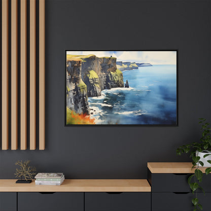 Cliffs of Moher Midday Sun - Beautiful Coastal Landscape Canvas Print